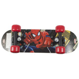 Ultimate Spider-man Kid's 17-inch Maple Wood Mini Skateboard Cruiser, Black-red