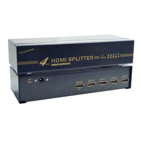 4 Port High Definition Hdmi Splitter V1.4, Black