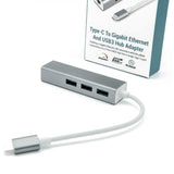 Usb-c Type-c To Gigabit & Usb3 Dock Hub, Grey-white