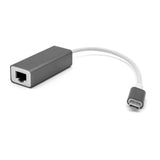 Usb-c Type-c To Gigabit Ethernet Lan Rj45 10-100-1000mbps Adapter, Dark Grey-white