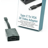 Usb-c Type-c To Vga Display Adapter, Black