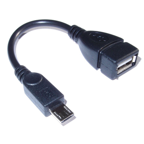 C-usbf-mi Usb On-the-go Micro Usb Cable For Android, 10cm, Black