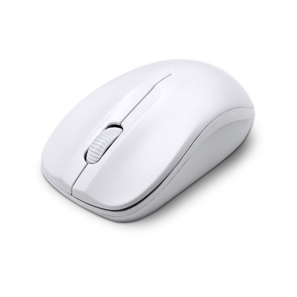 Compoint Wireless Ambidextrous 3-button 1600dpi Optical Mouse With Nano Usb Adapter, White