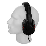 Stereo Surround Sound Headset With Built-in Microphone, Black-red