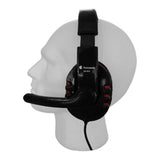 Stereo Surround Sound Headset With Built-in Microphone, Black-red