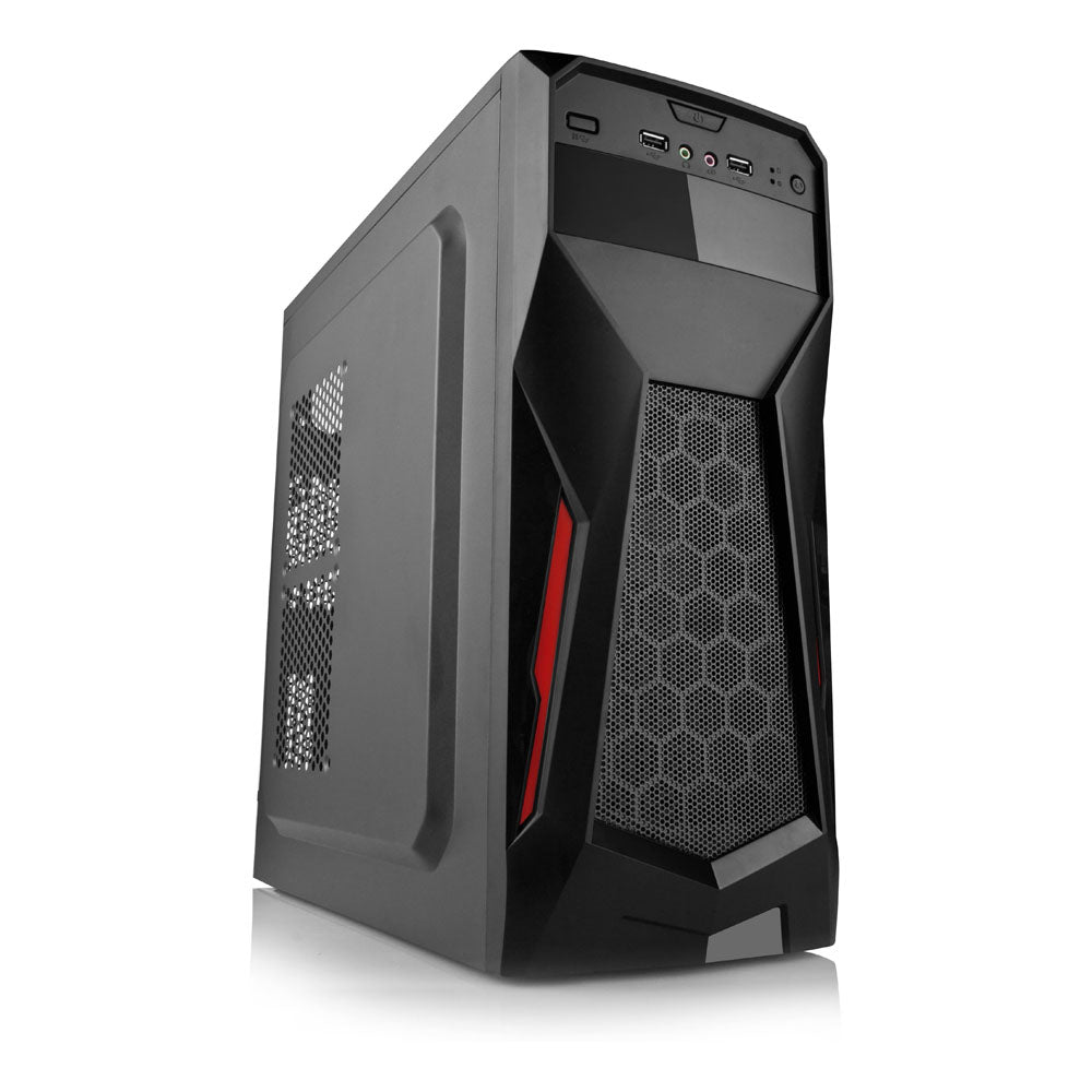 Gc375 Lockstock Series Gaming Atx-m-atx Pc Case, Black