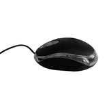 Ambidextrous Illuminated 3-button 800dpi Usb Optical Mouse With Scroll Wheel, Black