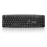 Compoint Km9014 Multimedia Wired Usb Full-size Keyboard & Optical Mouse Desktop Duo Set, Black