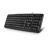 Compoint Km9014 Multimedia Wired Usb Full-size Keyboard & Optical Mouse Desktop Duo Set, Black