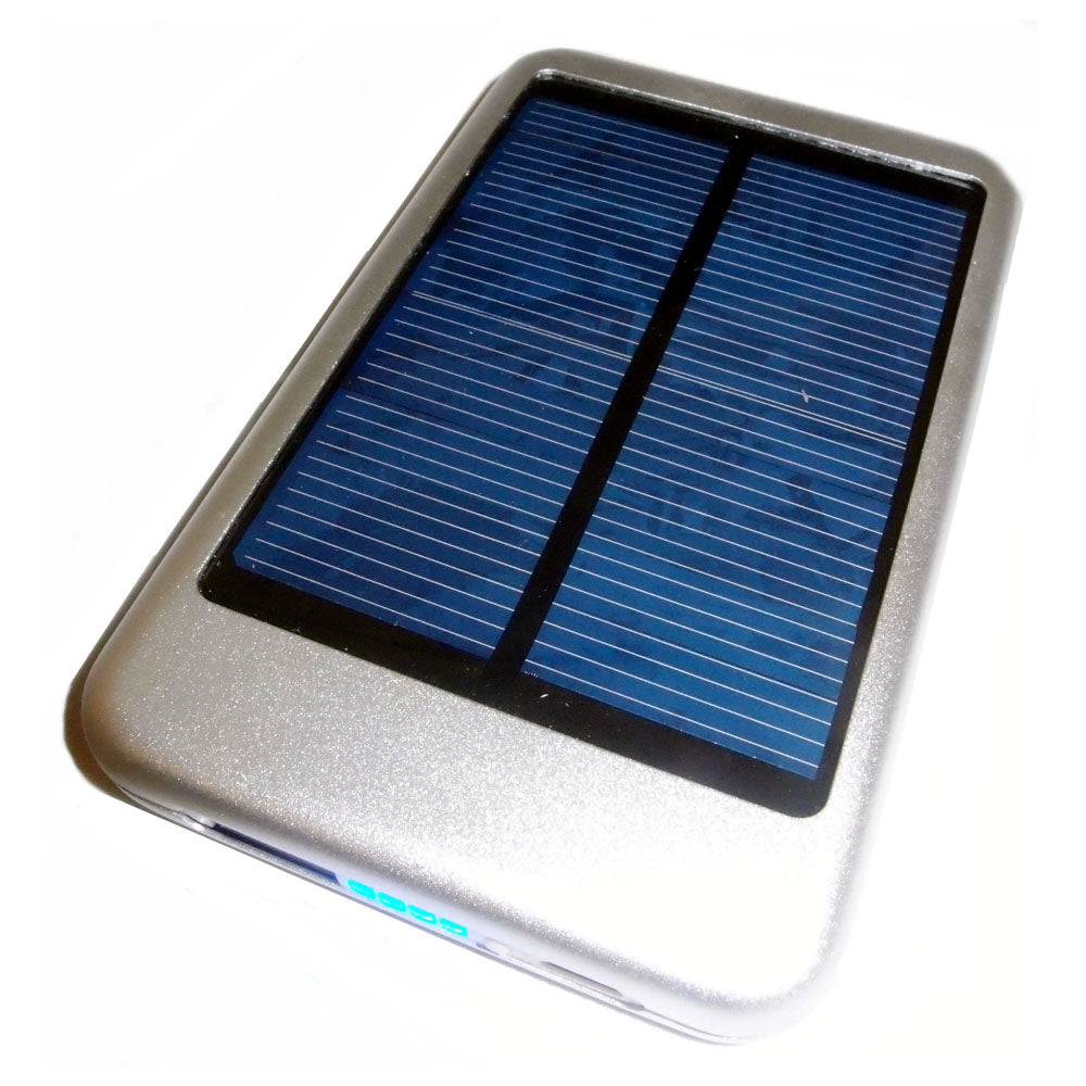 Solar Powered Universal Powerbank Charger With Usb Port, 5000mah, Silver