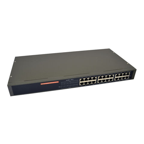 24 Port 19-inch 1u Gigabit Rackmount Ethernet Switch, Black