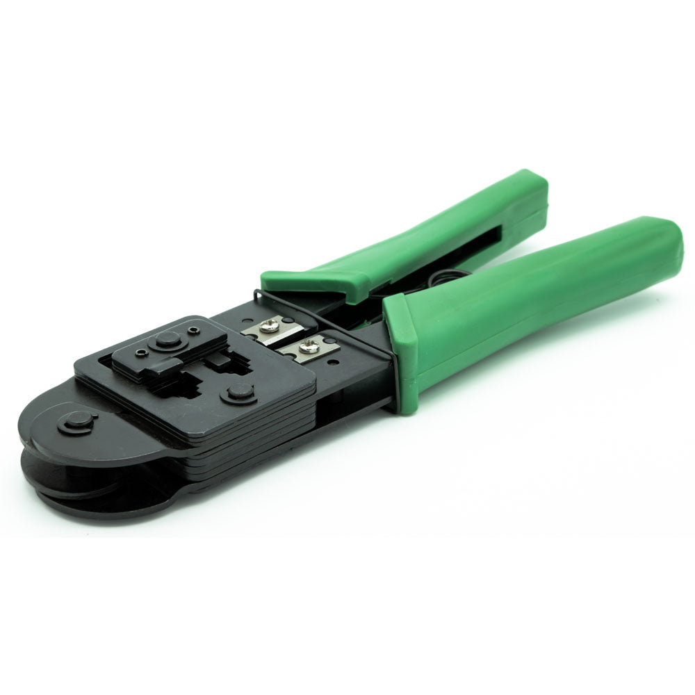 Modular Rj45-rj11-rj12 Crimping Tool, Black-green