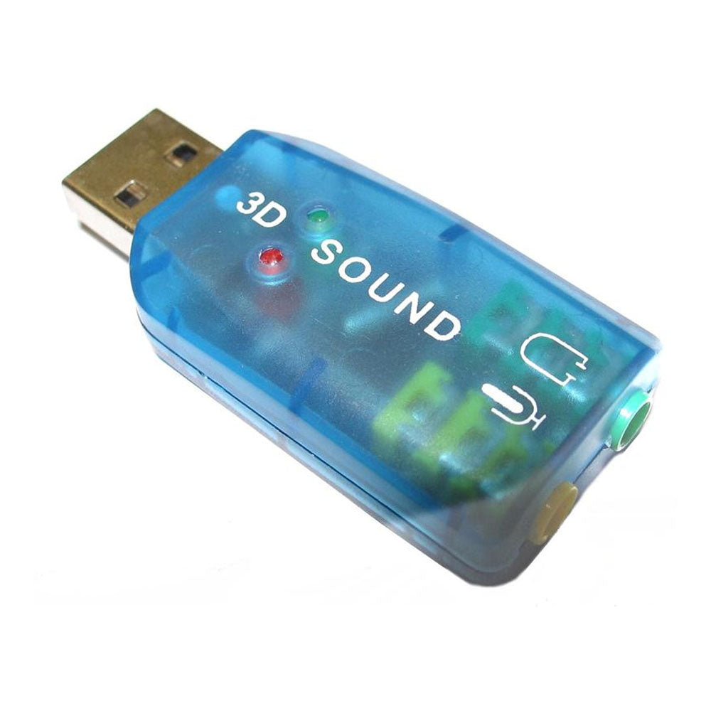 Stereo 2.0 Usb Soundcard For Notebook And Desktop, Blue