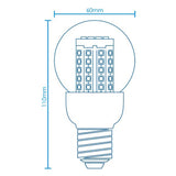 Led Bulb | 60x Smd 3528 | B60 | E27 | 3w | 230v | Cold White