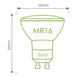 Led Bulb | 1x Cob Led | Mr16 | Gu10 | 5w| 230v | White Warm