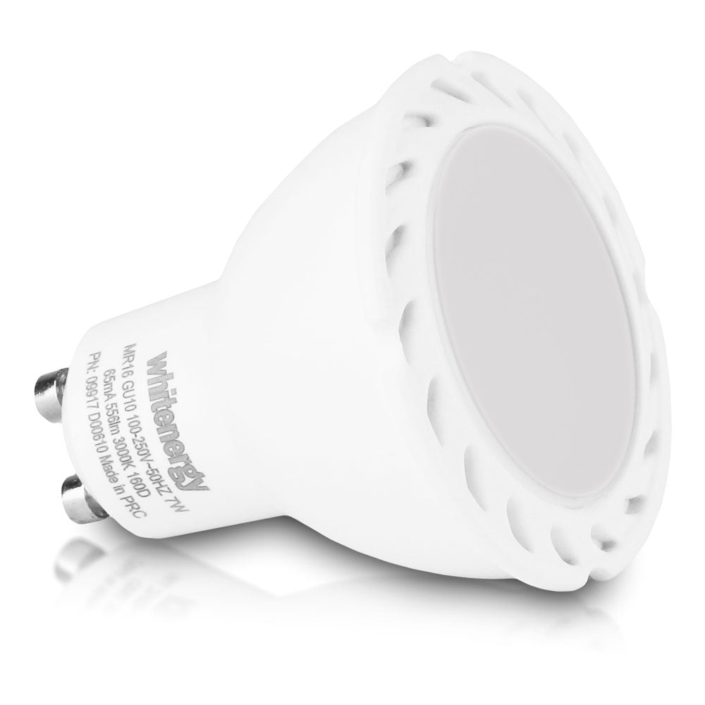 Led Bulb | 1x Cob Led | Mr16 | Gu10 | 7w| 100-250v | White Warm