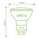 Led Bulb | 1x Cob Led | Mr16 | Gu10 | 7w| 100-250v | White Warm