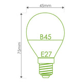 Led Bulb | 5x Smd 2835 Led | B45 | E27 | 5w| 230v | White Warm