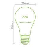 Led Bulb | 10x Smd 2835 Led | A60 | E27 | 10w| 230v | White Warm