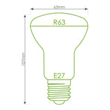 Led Bulb | 8x Smd 2835 Led | R63 | E27 | 8w| 230v | White Warm