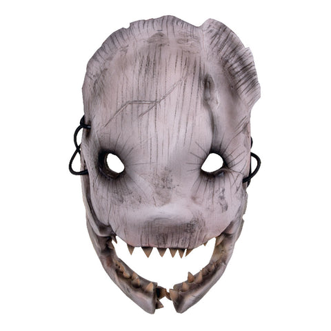 Replica Trapper Face Vinyl Cosplay Mask With Backstrap, White-black