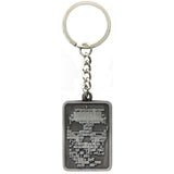 Watch Dogs Skull Brushed Metal Keychain With Embedded Detail, 6cm