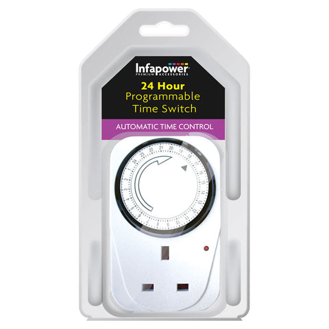 Programmable 24 Hour Time Switch, White