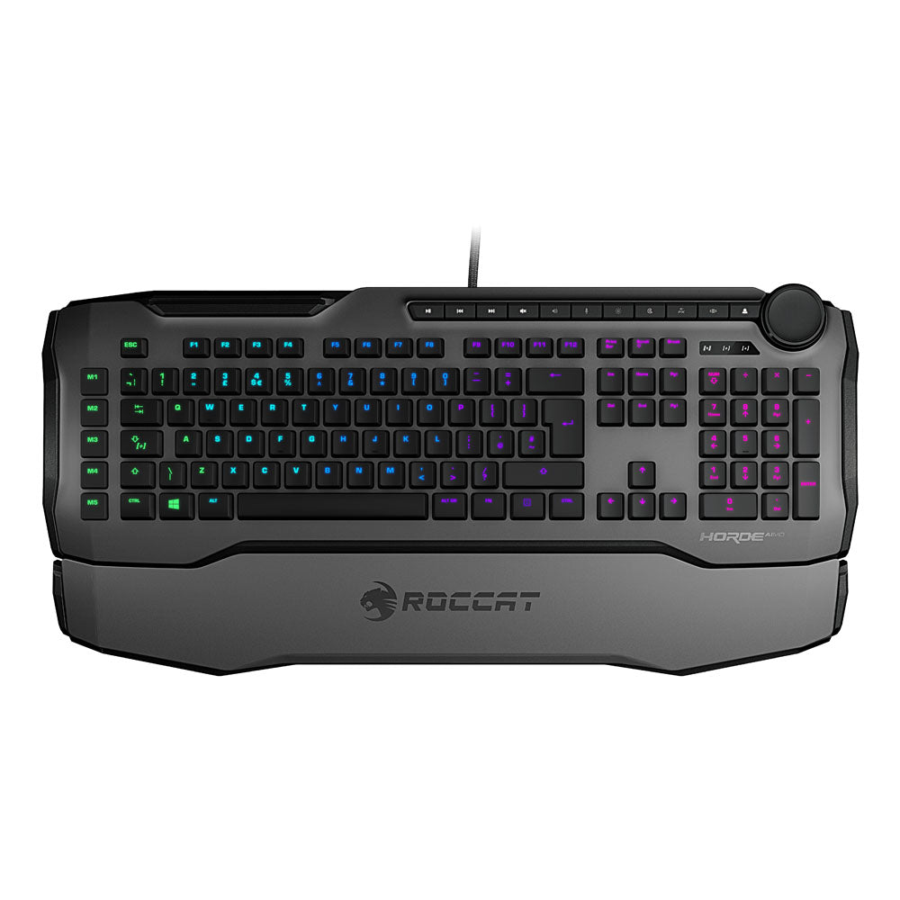 Horde Aimo Membranical Rgb Gaming Keyboard, Uk Layout, Grey