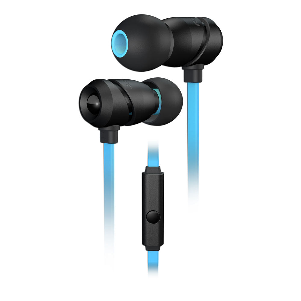 Aluma In-ear Premium Performance Gaming Headset With Built-in Microphone, Black-blue