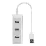 Barras Supreme Passive Usb Hub With Integrated Sound Card, Silver-white