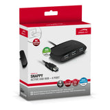 Snappy 4-port Active Usb 2.0 Hub, Black