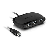 Snappy 4-port Active Usb 2.0 Hub, Black