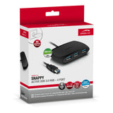 Snappy 4-port Active Usb 3.0 Hub, Black