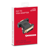 Dvi-i Plug To Vga Socket Adapter Hq, Black