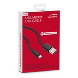 Usb 2.0 Usb-a Plug To Micro-usb Plug Cable Hq, 0.75m, Black