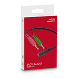 Jack Plug Audio & Microphone Smartphone Headset Adapter, Black