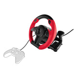 Trailblazer Vibration Effect Racing Wheel With Pedals For Microsoft Xbox One-pc, Black-red