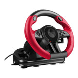 Trailblazer Vibration Effect Racing Wheel With Pedals For Playstation Ps4 And Ps3-pc, Black-red