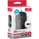 Jigg 1000dpi 3-button Pc Usb Mouse, Black