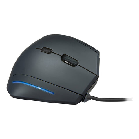 Manejo Optical 1600dpi Ergonomic Vertical Usb Mouse, Black