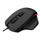 Garrido 2400dpi Illuminated Optical Ergonomic Pc Mouse, Black