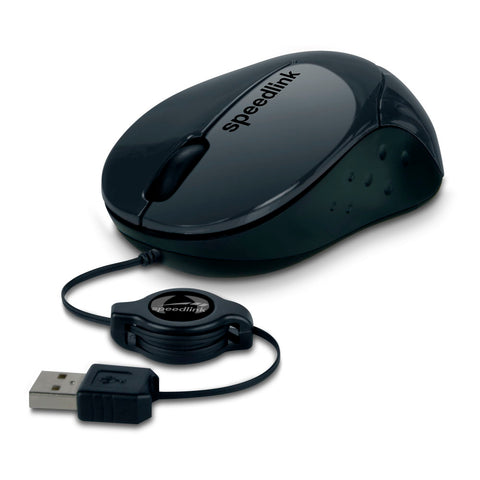 Beenie 1200dpi Mobile Mouse With Retractable Usb Cable, Black