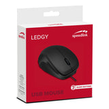 Ledgy Silent 900dpi Optical Usb Mouse, Black