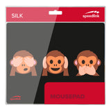 Monkey See No, Hear No, Speak No Silk Mousepad