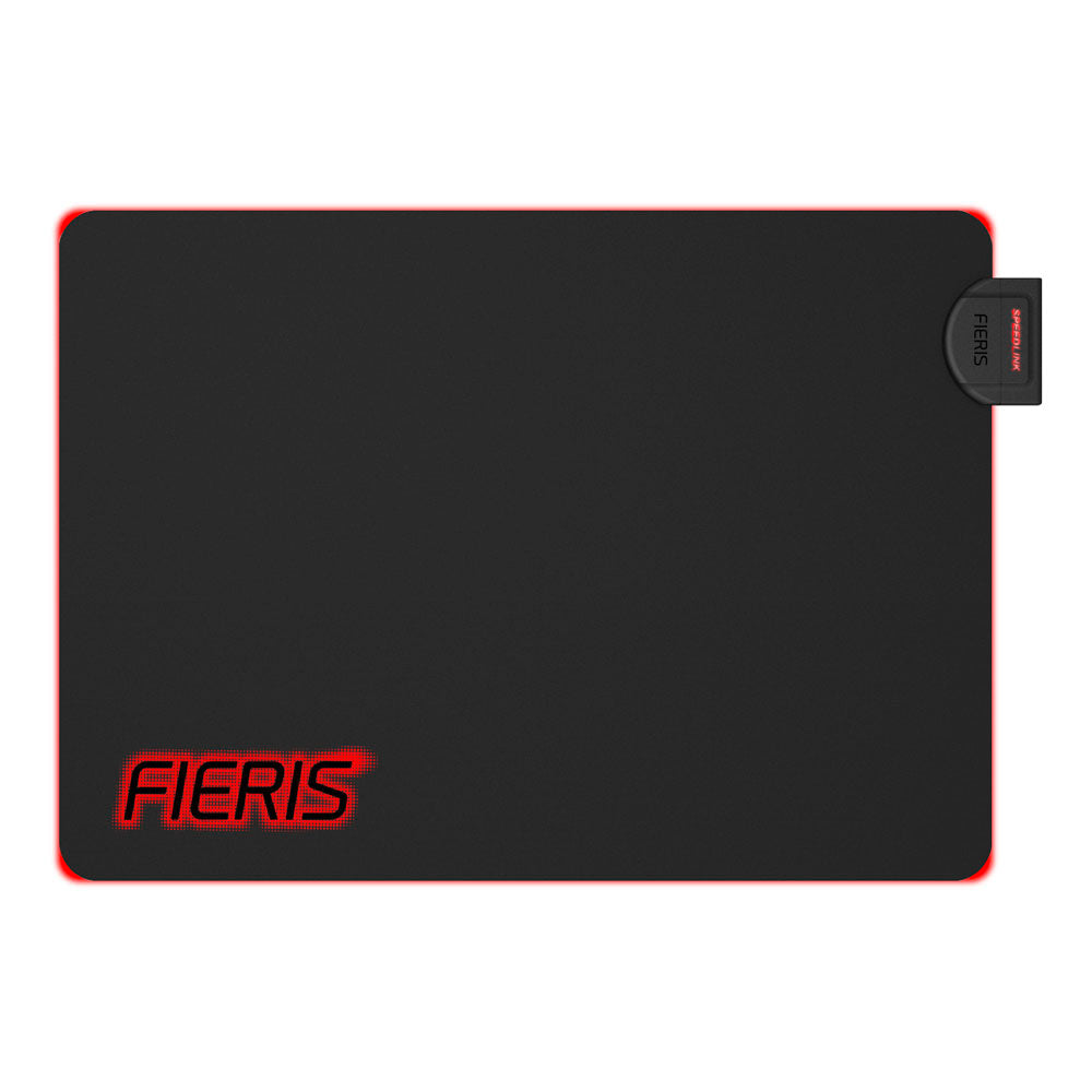 Fieris Illuminated Gaming Mousepad, Black-red