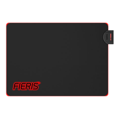 Fieris Illuminated Gaming Mousepad, Black-red