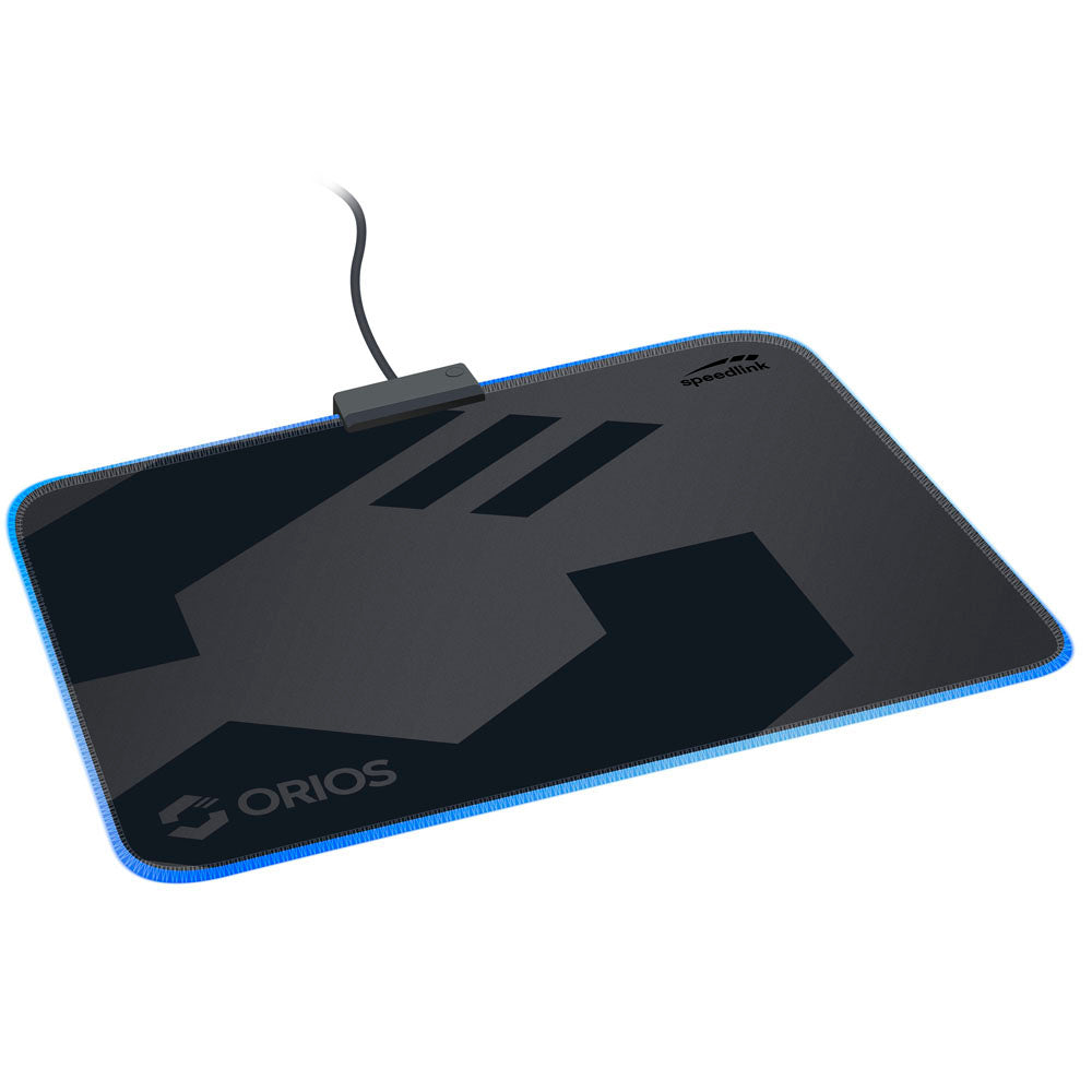 Orios Led Gaming Mousepad, Soft, Black-grey