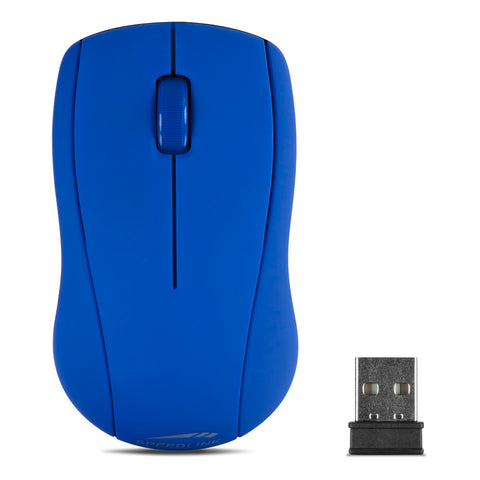 Snappy Wireless 1000dpi Optical Three-button Mouse With Usb Receiver, Blue