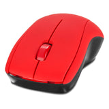 Snappy Wireless 1000dpi Optical Three-button Mouse With Usb Receiver, Red