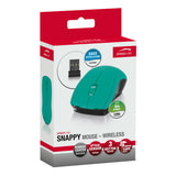 Snappy Wireless 1000dpi Optical Three-button Mouse With Usb Receiver, Turquoise